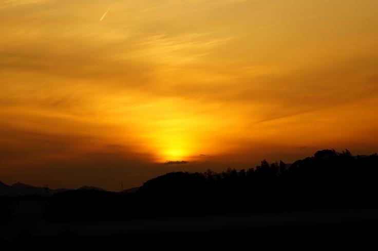 やっぱりツーリングの最後は夕日だな.JPG