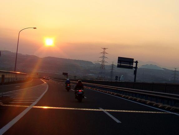 大分で迎えた夕日.JPG